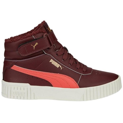 Buty Puma Carina 2.0 Mid 387380 02 czerwone ze sklepu ButyModne.pl w kategorii Trampki dziecięce - zdjęcie 177968246