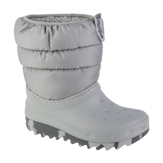 Buty Crocs Classic Neo Puff Boot 207684-007 szare ze sklepu ButyModne.pl w kategorii Buty zimowe dziecięce - zdjęcie 177968386