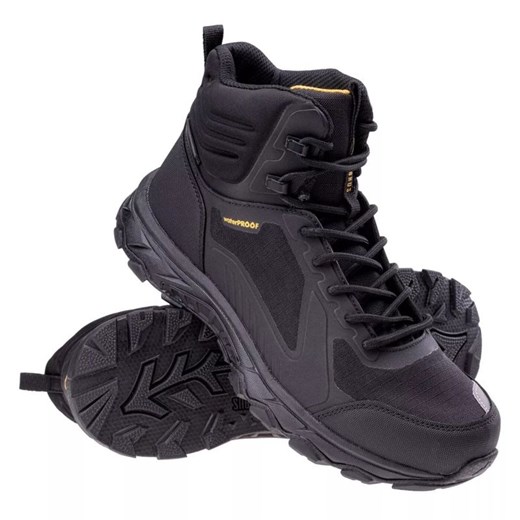 Buty Elbrus Hixon Mid Wp  92800442320 czarne ze sklepu ButyModne.pl w kategorii Buty trekkingowe męskie - zdjęcie 177968459