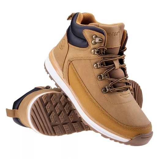 Buty Hi-Tec Herlen Mid Teen 92800453292 brązowe ze sklepu ButyModne.pl w kategorii Buty trekkingowe dziecięce - zdjęcie 177968498