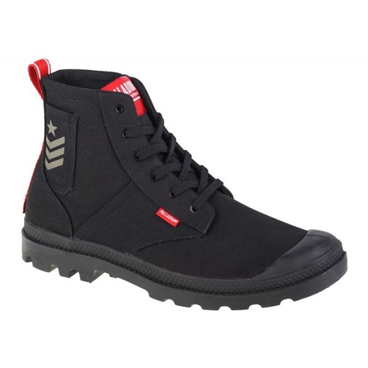 Buty Palladium Pampa Hi Army 78583-008-M czarne ze sklepu ButyModne.pl w kategorii Workery damskie - zdjęcie 177968868