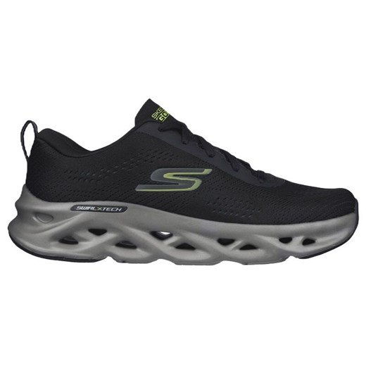 Buty Skechers Go Run Swirl Tech M 220303-BKLM czarne ze sklepu ButyModne.pl w kategorii Buty sportowe męskie - zdjęcie 177968888