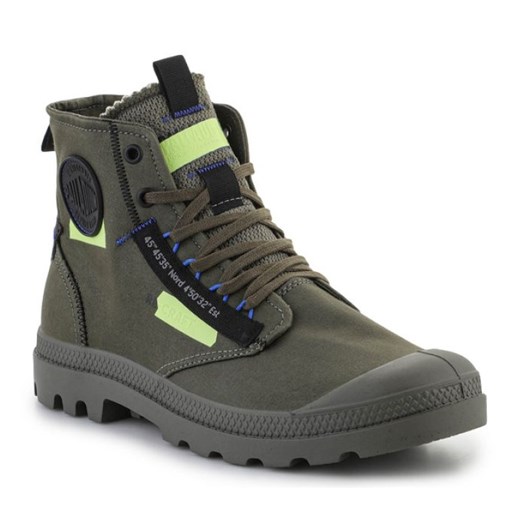 Buty Palladium Pampa Hi Re-Craft U 77220-309-M zielone ze sklepu ButyModne.pl w kategorii Trampki damskie - zdjęcie 177968945