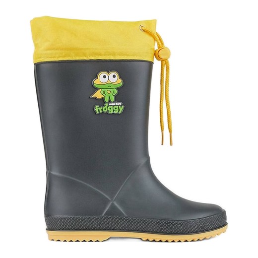 Kalosze Coqui Rainy Collar Jr 8508-636-2412 czarne ze sklepu ButyModne.pl w kategorii Kalosze dziecięce - zdjęcie 177969087