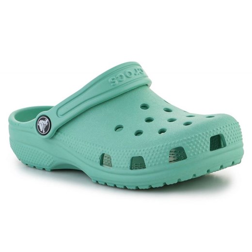 Klapki Crocs Classic Clog Jade Stone 206991-3UG zielone ze sklepu ButyModne.pl w kategorii Klapki dziecięce - zdjęcie 177969139