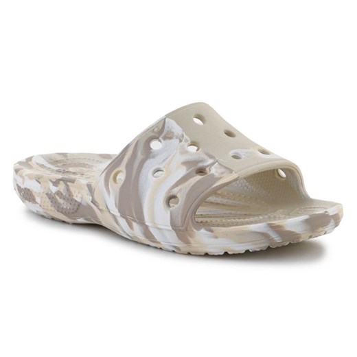 Klapki Crocs Classic Marbled Slide 206879-2Y3 beżowy ze sklepu ButyModne.pl w kategorii Klapki damskie - zdjęcie 177969146