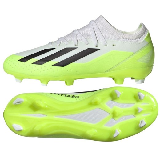 Buty adidas X CRAZYFAST.3 Fg Jr ID9352 białe białe ze sklepu ButyModne.pl w kategorii Buty sportowe dziecięce - zdjęcie 177969258