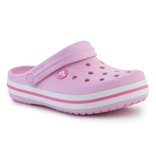 Klapki CROCS Crocband Clog K Ballerina Pink 207006-6GD różowe ze sklepu ButyModne.pl w kategorii Klapki dziecięce - zdjęcie 177969307