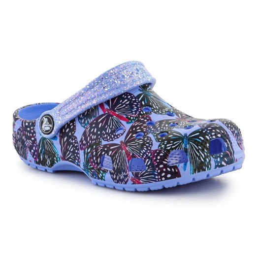 Klapki Crocs Classic Butterfly Clog 208297-5Q7 niebieskie ze sklepu ButyModne.pl w kategorii Klapki dziecięce - zdjęcie 177969326