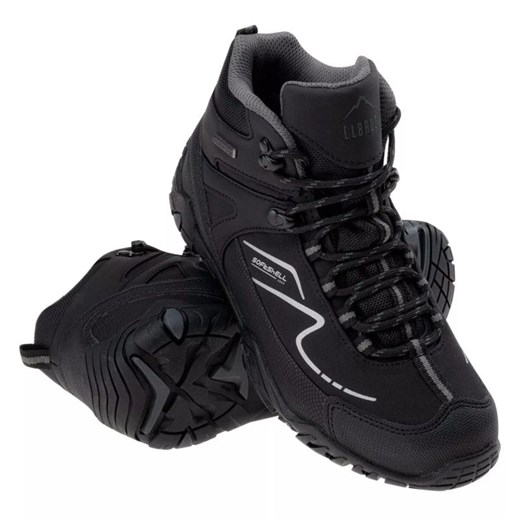 Buty Elbrus Maash Mid Wp Teen 92800377078 czarne ze sklepu ButyModne.pl w kategorii Buty trekkingowe dziecięce - zdjęcie 177969368