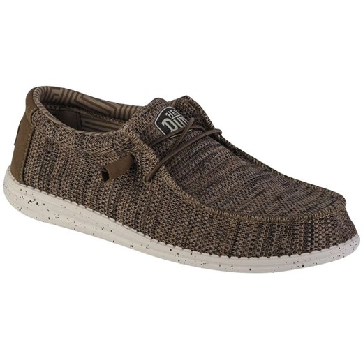 Buty Hey Dude Wally Sox M 40019-255 brązowe ze sklepu ButyModne.pl w kategorii Mokasyny męskie - zdjęcie 177969417