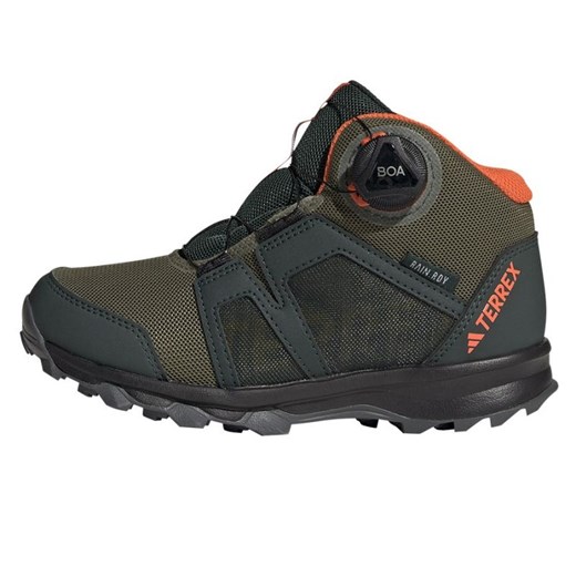 Buty adidas Terrex Boa Mid Rain.Rdy IF7509 zielone ze sklepu ButyModne.pl w kategorii Buty trekkingowe dziecięce - zdjęcie 177969498