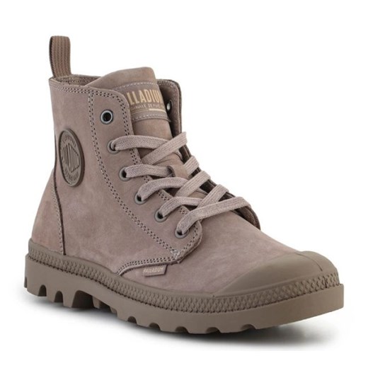 Buty Palladium Pamp Hi Zip Nbk W 96440-211-M brązowe ze sklepu ButyModne.pl w kategorii Workery damskie - zdjęcie 177969658