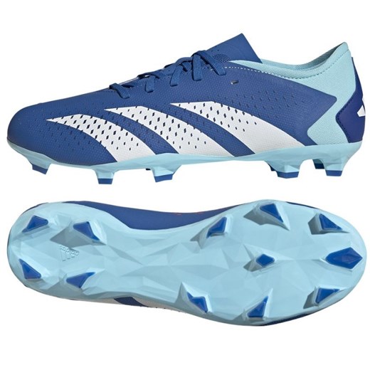 Buty piłkarskie adidas Predator Accuracy.3 L Fg GZ0015 niebieskie ze sklepu ButyModne.pl w kategorii Buty sportowe męskie - zdjęcie 177969766