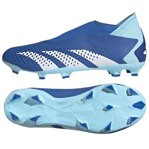 Buty piłkarskie adidas Predator Accuracy.3 Ll Fg GZ0019 niebieskie ze sklepu ButyModne.pl w kategorii Buty sportowe męskie - zdjęcie 177969767