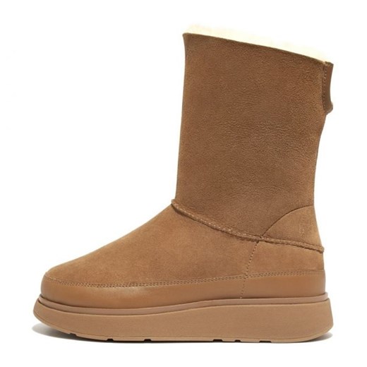 Buty FitFlop GEN-FF Short Double-Faced Shearling Boots W GO9-A69 brązowe ze sklepu ButyModne.pl w kategorii Śniegowce damskie - zdjęcie 177969819
