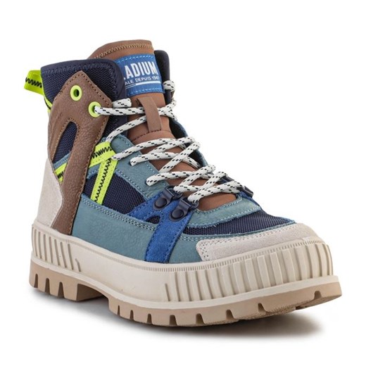 Buty Palladium Pallashock Outcity Mood indigo W 98877-425 niebieskie ze sklepu ButyModne.pl w kategorii Workery damskie - zdjęcie 177969955