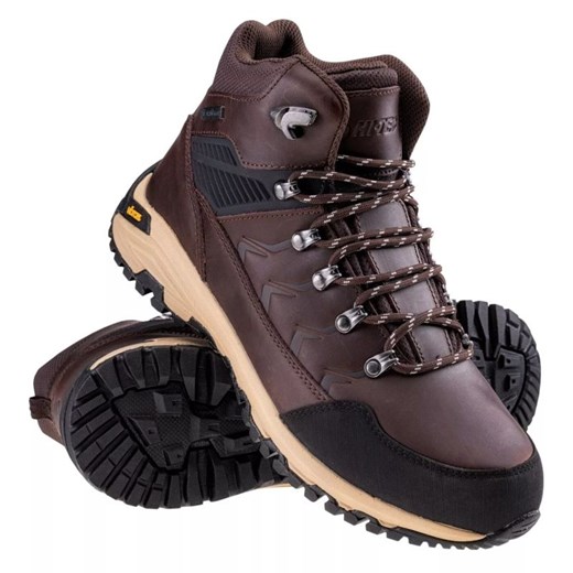 Buty Hi-Tec Leknes Mid Ag V M 92800442420 brązowe ze sklepu ButyModne.pl w kategorii Buty trekkingowe męskie - zdjęcie 177970036