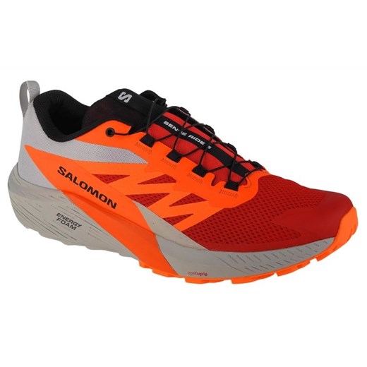 Buty do biegania Salomon Sense Ride 5 M 470462 czerwone ze sklepu ButyModne.pl w kategorii Buty trekkingowe męskie - zdjęcie 177970135