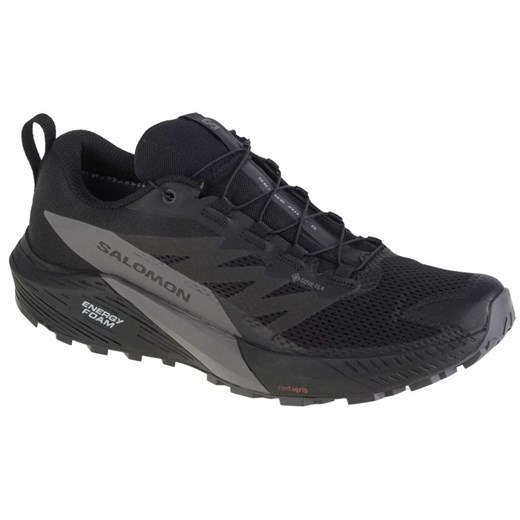 Buty do biegania Salomon Sense Ride 5 Gtx M 471472 czarne ze sklepu ButyModne.pl w kategorii Buty trekkingowe męskie - zdjęcie 177970138