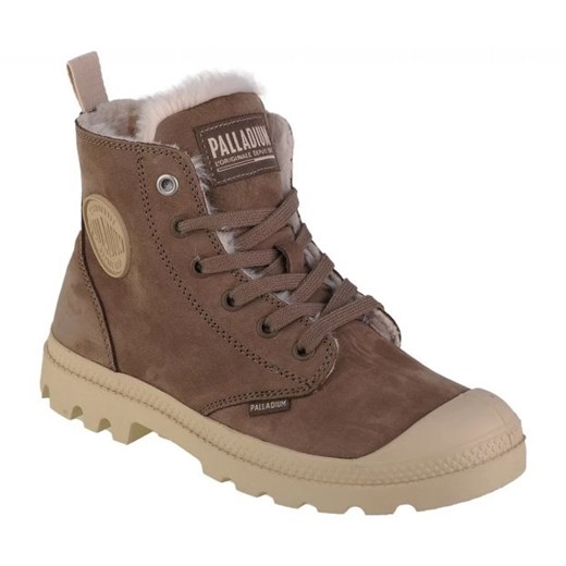 Buty Palladium Pampa Hi Zip Wl 95982-212-M brązowe ze sklepu ButyModne.pl w kategorii Workery damskie - zdjęcie 177970255