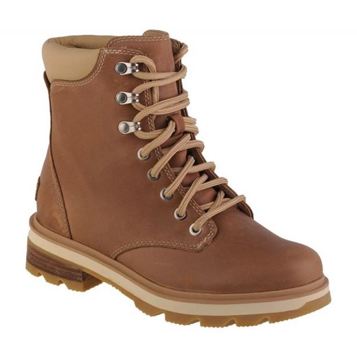 Buty Sorel Lennox Lace Stkd Wp W 2009281209 brązowe ze sklepu ButyModne.pl w kategorii Workery damskie - zdjęcie 177970275