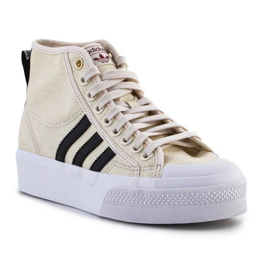Buty adidas Nizza Platform Mid W H00641 beżowy ze sklepu ButyModne.pl w kategorii Trampki damskie - zdjęcie 177970379