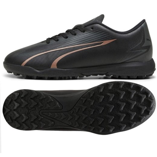 Buty piłkarskie Puma Ultra Play Tt Jr 107779-02 czarne ze sklepu ButyModne.pl w kategorii Buty sportowe dziecięce - zdjęcie 177970429
