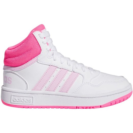 Buty adidas Hoops Mid IF2722 białe ze sklepu ButyModne.pl w kategorii Buty sportowe dziecięce - zdjęcie 177970568