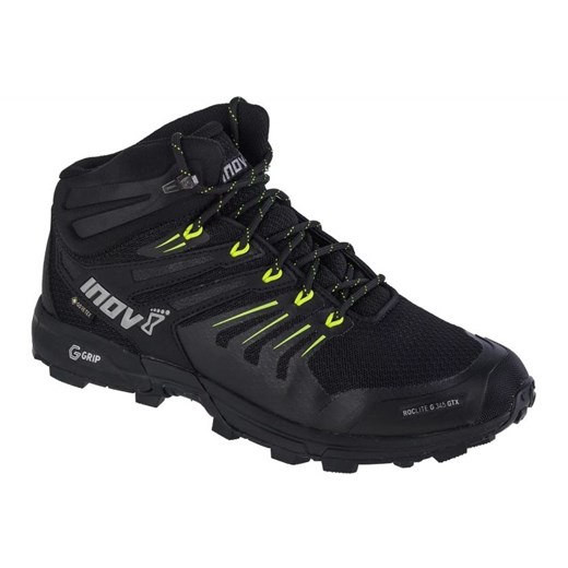 Buty Inov-8 Roclite 345 Gtx V2 M 001071-BKLM-M-01 czarne ze sklepu ButyModne.pl w kategorii Buty trekkingowe męskie - zdjęcie 177970579