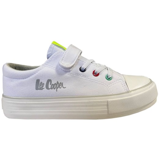 Buty Lee Cooper LCW-24-31-2272K białe ze sklepu ButyModne.pl w kategorii Trampki dziecięce - zdjęcie 177970757