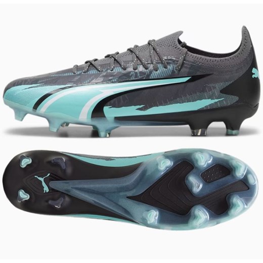 Buty piłkarskie Puma Ultra Ultimate Rush FG/AG M 107827-01 szare ze sklepu ButyModne.pl w kategorii Buty sportowe męskie - zdjęcie 177970817