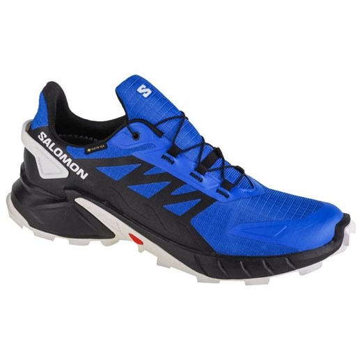 Buty do biegania Salomon Supercross 4 Gtx 471196 niebieskie ze sklepu ButyModne.pl w kategorii Buty sportowe męskie - zdjęcie 177970829