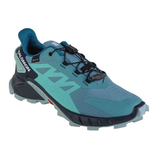 Buty do biegania Salomon Supercross 4 Gtx 473169 niebieskie ze sklepu ButyModne.pl w kategorii Buty sportowe damskie - zdjęcie 177970837