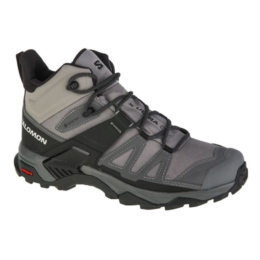 Buty Salomon X Ultra 4 Mid Gtx M 474542 szare ze sklepu ButyModne.pl w kategorii Buty trekkingowe męskie - zdjęcie 177971037