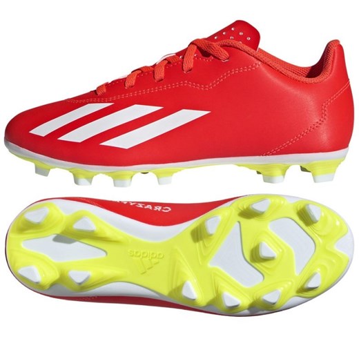 Buty piłkarskie adidas X Crazyfast Club FxG IF0720 czerwone ze sklepu ButyModne.pl w kategorii Buty sportowe dziecięce - zdjęcie 177971155