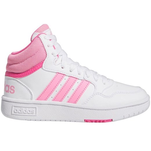 Buty adidas Hoops 3.0 Mid K IG3716 białe ze sklepu ButyModne.pl w kategorii Buty sportowe dziecięce - zdjęcie 177971278