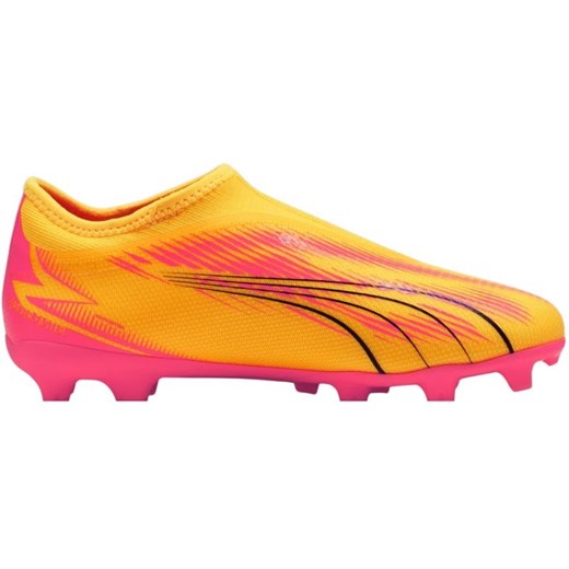 Buty piłkarskie Puma Ultra Match Ll FG/AG 107770 03 pomarańczowe ze sklepu ButyModne.pl w kategorii Buty sportowe dziecięce - zdjęcie 177971499
