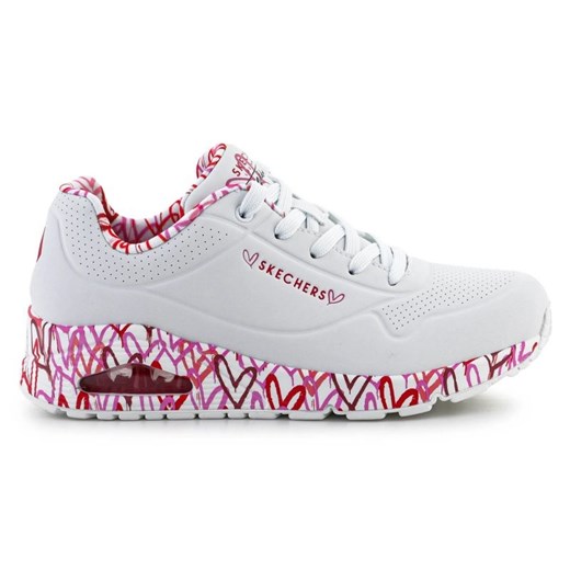 Buty Skechers Uno-Loving Love 155506-WRPK białe ze sklepu ButyModne.pl w kategorii Buty sportowe damskie - zdjęcie 177973297