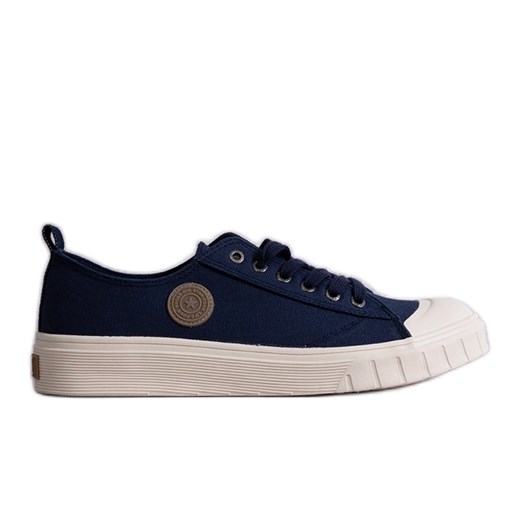 Granatowe trampki Big Star LL174018 403 niebieskie ze sklepu ButyModne.pl w kategorii Trampki męskie - zdjęcie 177973309