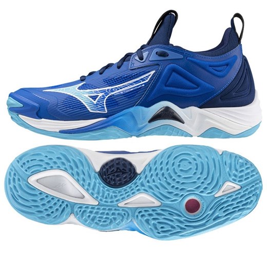 Buty Mizuno Wave Momentum 3 V1GA231201 niebieskie ze sklepu ButyModne.pl w kategorii Buty sportowe męskie - zdjęcie 177973675