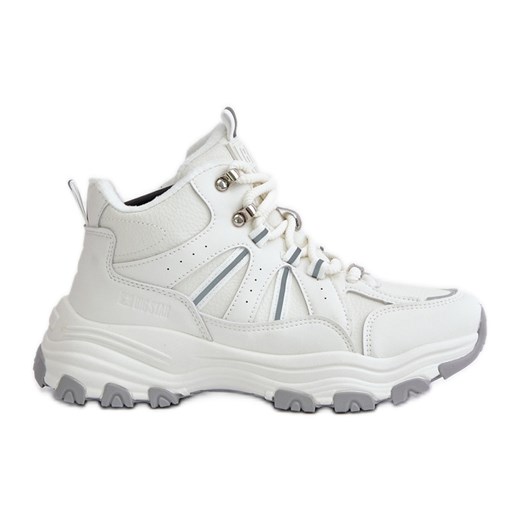 Ocieplane Sneakersy Damskie Big Star OO274A161 Białe ze sklepu ButyModne.pl w kategorii Buty sportowe damskie - zdjęcie 177974797