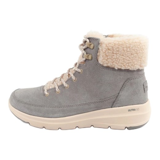 Buty Skechers Glacial Ultra-Woodlands 16677/GRY szare ze sklepu ButyModne.pl w kategorii Śniegowce damskie - zdjęcie 177976768
