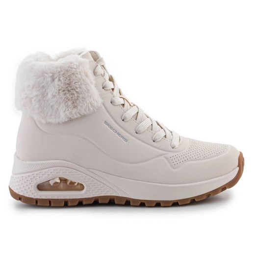 Buty Skechers Uno Fall Air 167274-NAT beżowy ze sklepu ButyModne.pl w kategorii Śniegowce damskie - zdjęcie 177976789