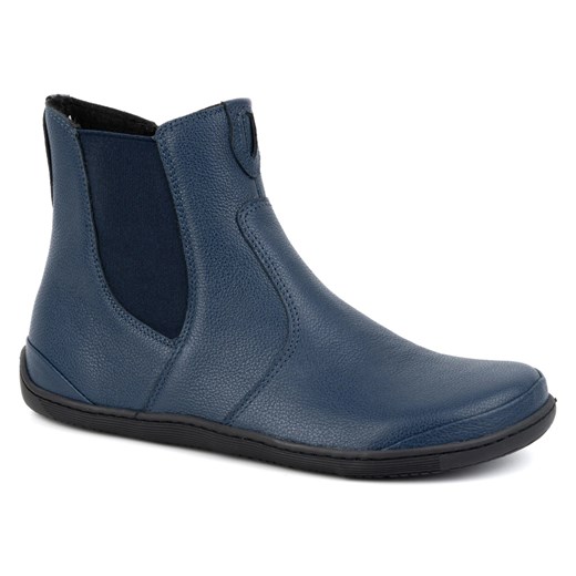 Olivier Damskie buty barefoot sztyblety z zamkiem ocieplane 1263 granatowe Olivier 39 ButyModne.pl