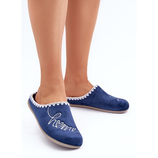 Obuwie Domowe Kapcie Damskie Inblu GF000026 Granatowe niebieskie Inblu 37 ButyModne.pl