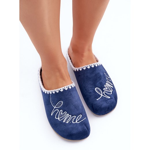 Obuwie Domowe Kapcie Damskie Inblu GF000026 Granatowe niebieskie Inblu 39 ButyModne.pl