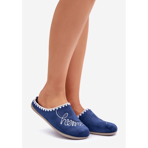 Obuwie Domowe Kapcie Damskie Inblu GF000026 Granatowe niebieskie Inblu 37 ButyModne.pl
