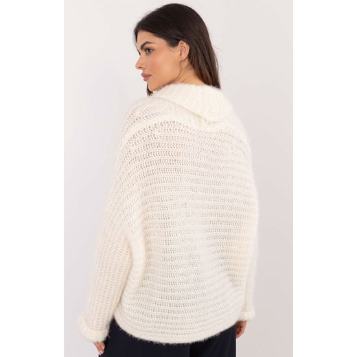 Rozpinany sweter ecru TW-SW-BI-25002.88P, Kolor ecru, Rozmiar uniwersalny, OCH BELLA ze sklepu Primodo w kategorii Swetry damskie - zdjęcie 178011416