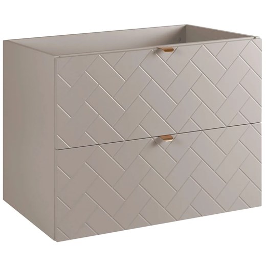 Kaszmirowa szafka pod umywalkę w jodełkę angielską 80 cm W4-E70 ze sklepu Edinos.pl w kategorii Szafki i regały łazienkowe - zdjęcie 178013049